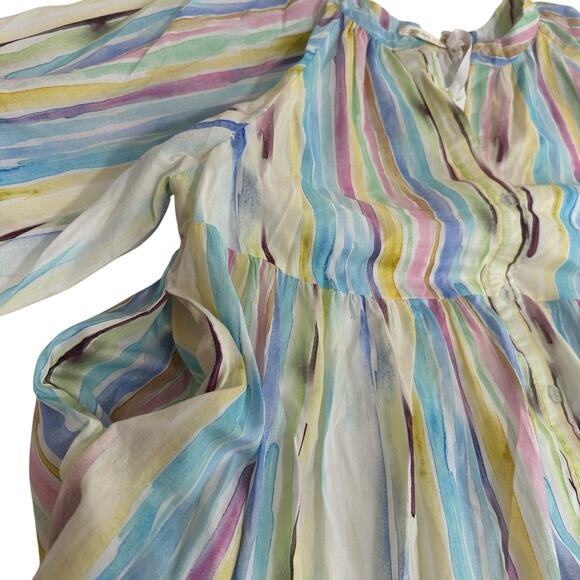 Charina Sarte Watercolor Stripe Mini Dress - Picture 6 of 8